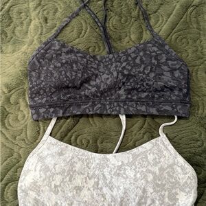 lululemon athletica Gray and Cream Patterned Bras